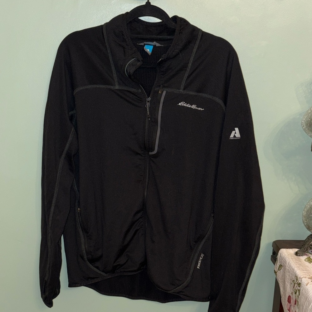 Eddie Bauer First Ascent Men’s L Black Quarter Zip Performance Pullover